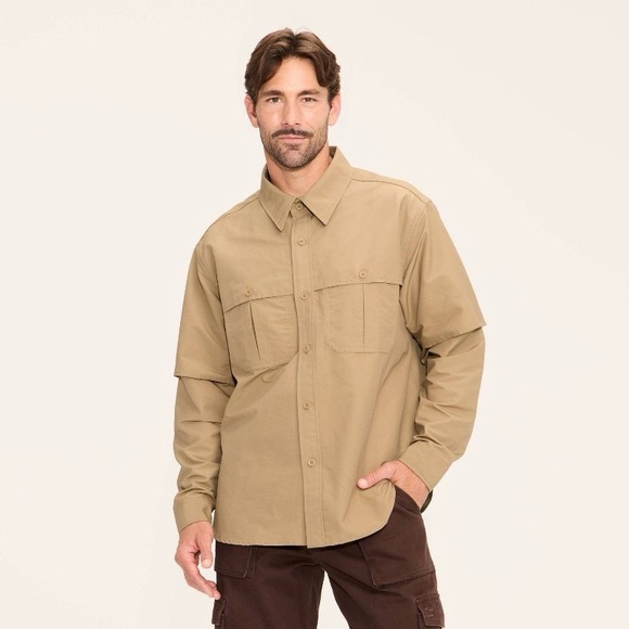 Woolrich Other - NWT Men's Large Woolrich Lined Fishing Button-Up Shirt in Khaki